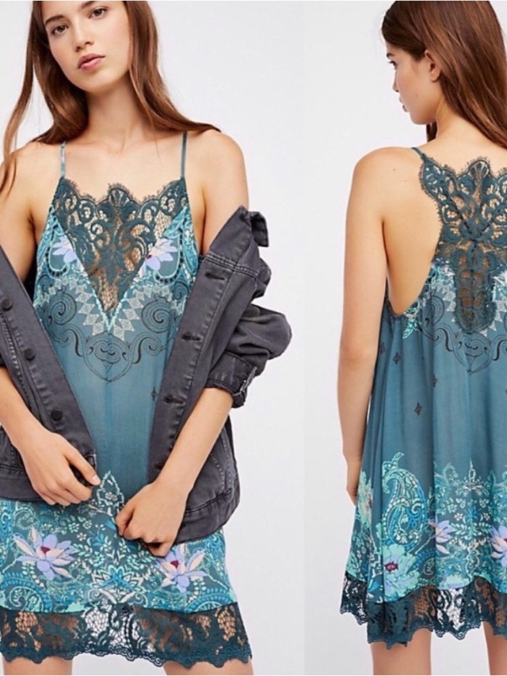 Free People Intimately Green Slip on dress